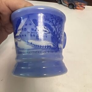 Imperial Glass Homestead Blue Slag Glass Mug